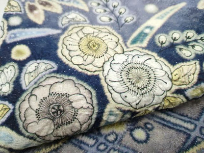 平和屋着物●全通柄袋帯　絞り　辻が花　銀通し地　正絹　逸品　CABL1178hy