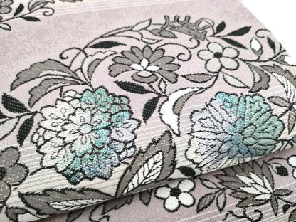 平和屋着物●BANKAN　わものや　六通柄袋帯　花唐草文　正絹　逸品　CABL1185hy