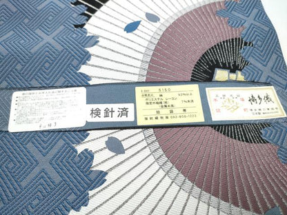 平和屋着物●本場筑前博多織　太鼓柄袋帯　番傘　金銀糸　博多金ラベル　福絖織物謹製　証紙付き　正絹　逸品　CABL1187hy