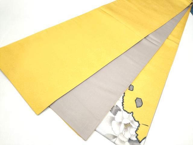 平和屋着物●太鼓柄袋帯　牡丹　銀通し地　正絹　逸品　CABL1190hy
