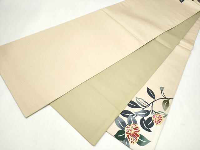 平和屋着物●太鼓柄袋帯　枝花文　金彩　正絹　逸品　CABL1195hy