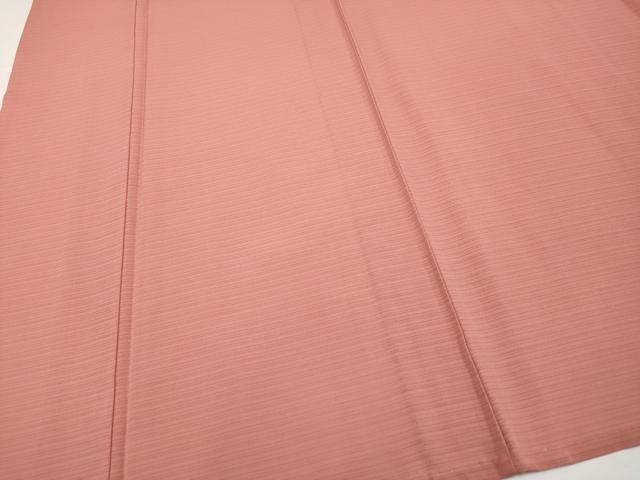 平和屋着物＊夏物　色無地　変わり絽　真赭色　正絹　逸品　CABL1201tx