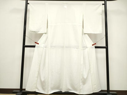 平和屋着物＊夏物　色無地　絽　象牙色　正絹　逸品　未使用　CABL1203tx