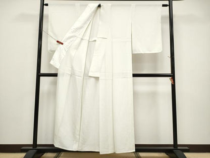平和屋着物＊夏物　色無地　絽　象牙色　正絹　逸品　未使用　CABL1203tx