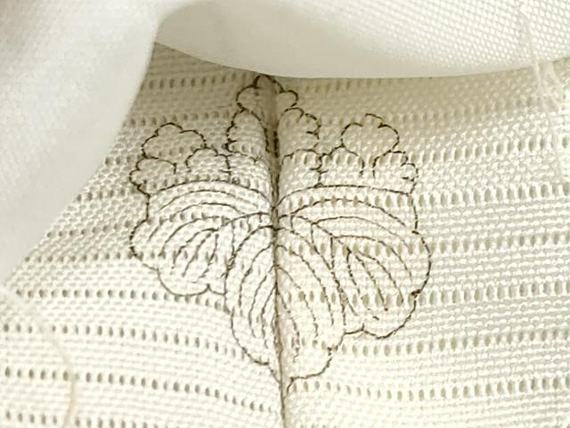 平和屋着物＊夏物　色無地　絽　象牙色　正絹　逸品　未使用　CABL1203tx