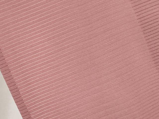 平和屋着物＊夏物　色無地　絽　退紅色　反端付き　正絹　逸品　CABL1204tx