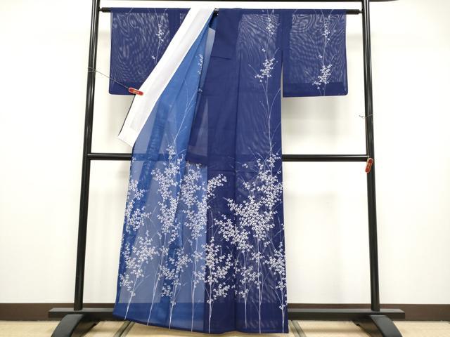 平和屋着物＊夏物　訪問着　絽　枝花文　洗える着物　CABL1210tx