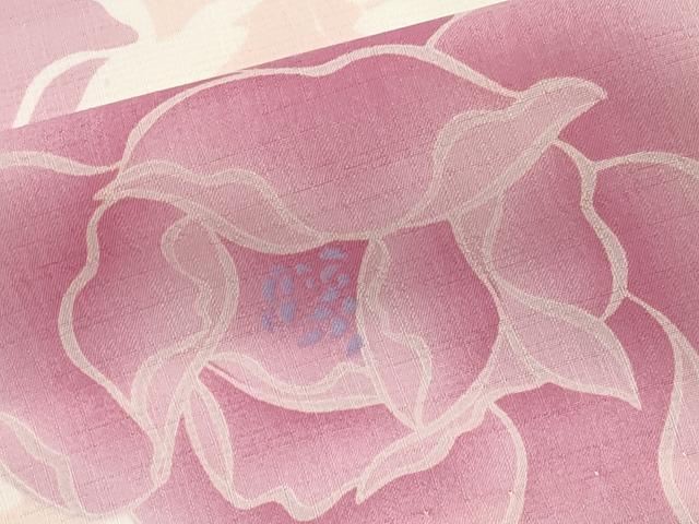 平和屋着物＊夏物　撫松庵　小紋・浴衣兼用　セオアルファ　薔薇　洗える着物　CABL1212tx