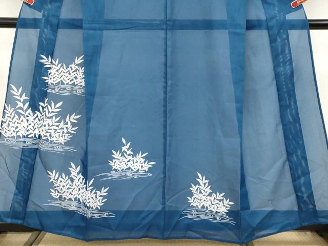 平和屋着物＊夏物　訪問着　絽　枝葉文　洗える着物　CABL1217tx