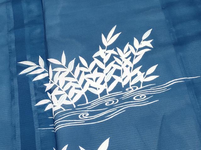 平和屋着物＊夏物　訪問着　絽　枝葉文　洗える着物　CABL1217tx