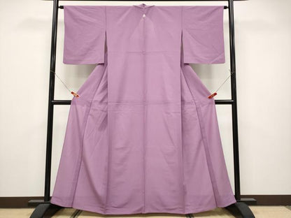 平和屋着物＊夏物　色無地　絽　二藍色　正絹　逸品　CABL1222tx