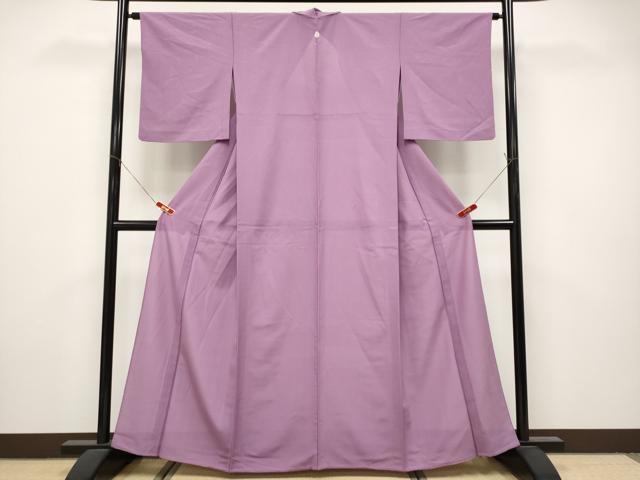 平和屋着物＊夏物　色無地　絽　二藍色　正絹　逸品　CABL1222tx