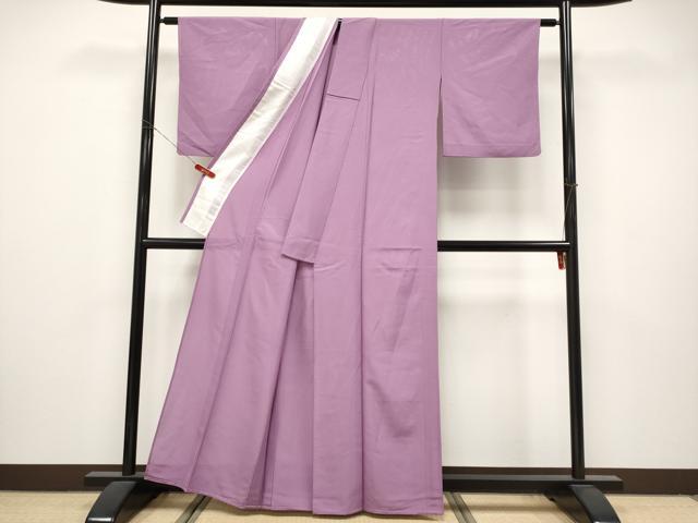 平和屋着物＊夏物　色無地　絽　二藍色　正絹　逸品　CABL1222tx