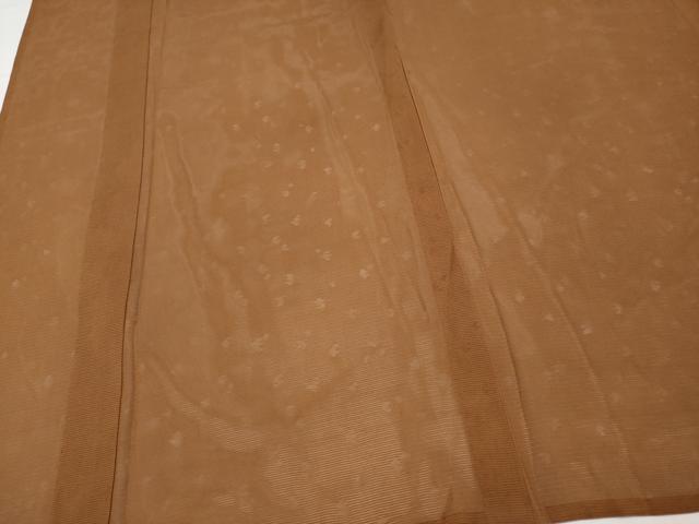 平和屋着物＊夏物　色無地　絽　霞紋紗　灰茶色　正絹　逸品　CABL1225tx