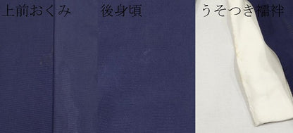 平和屋着物＊夏物　色無地　絽　紺青色　正絹　逸品　CABL1226tx