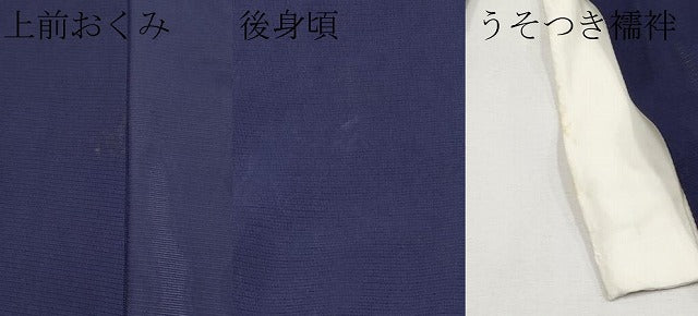 平和屋着物＊夏物　色無地　絽　紺青色　正絹　逸品　CABL1226tx