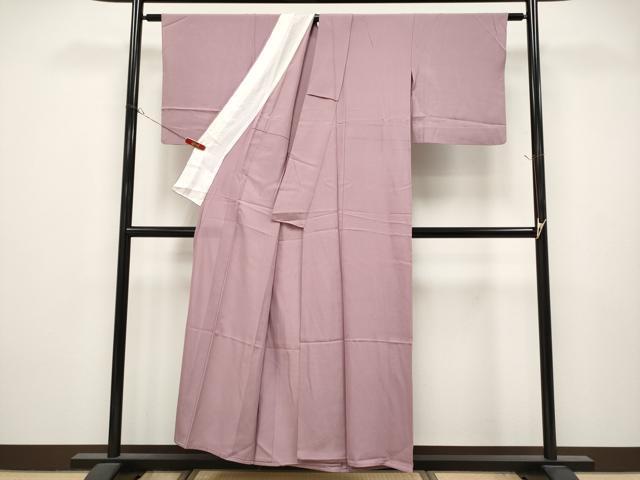 平和屋着物＊夏物　色無地　絽　薄柿色　正絹　逸品　CABL1227tx