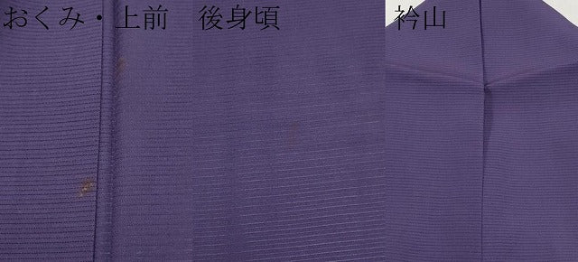 平和屋着物＊夏物　色無地　絽　深紫色　正絹　逸品　CABL1228tx