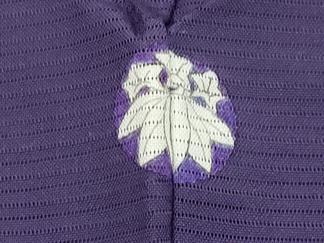 平和屋着物＊夏物　色無地　絽　深紫色　正絹　逸品　CABL1228tx