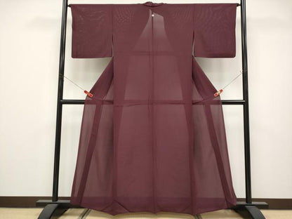 平和屋着物＊夏物　色無地　絽　黒鳶色　正絹　逸品　CABL1229tx