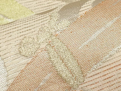 平和屋着物＊夏物　六通柄袋帯　立波籬文　金銀糸　正絹　逸品　CABL1238tx