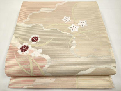 平和屋着物＊夏物　西陣　川島織物　六通柄　京袋帯　唐織　道長草花文　CABL1248tx