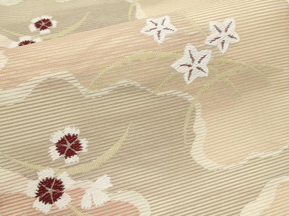 平和屋着物＊夏物　西陣　川島織物　六通柄　京袋帯　唐織　道長草花文　CABL1248tx