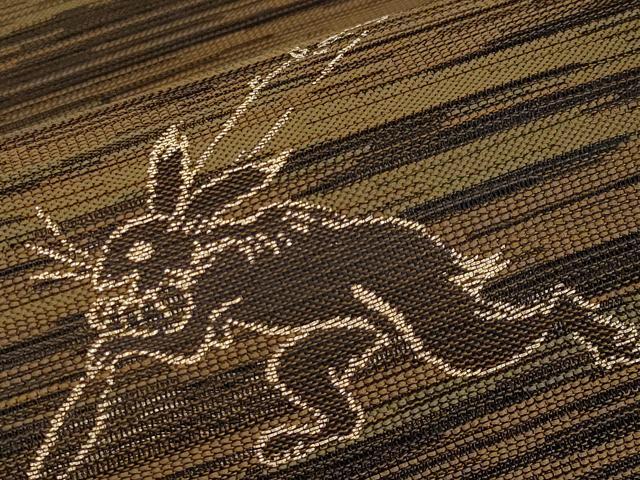 平和屋着物＊夏物　西陣　川島織物　太鼓柄　京袋帯　鳥獣戯画　金銀糸　CABL1249tx