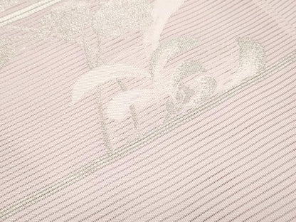 平和屋着物＊夏物　西陣　川島織物　洗える最高級着物　＜英＞はなぶさ謹製　六通柄　京袋帯　乱菊　銀糸　たとう紙付き 未使用 CABL1253tx