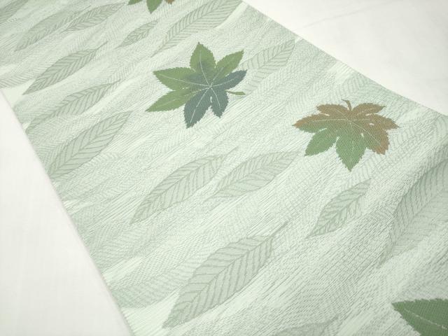 平和屋着物＊夏物　西陣　川島織物　洗える最高級着物　＜英＞はなぶさ謹製　六通柄　京袋帯　楓文　銀糸　たとう紙付き　CABL1254tx