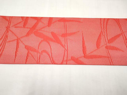 平和屋着物＊夏物　九寸名古屋帯　流水枝葉文　赤丹色　正絹　逸品　CABL1255tx