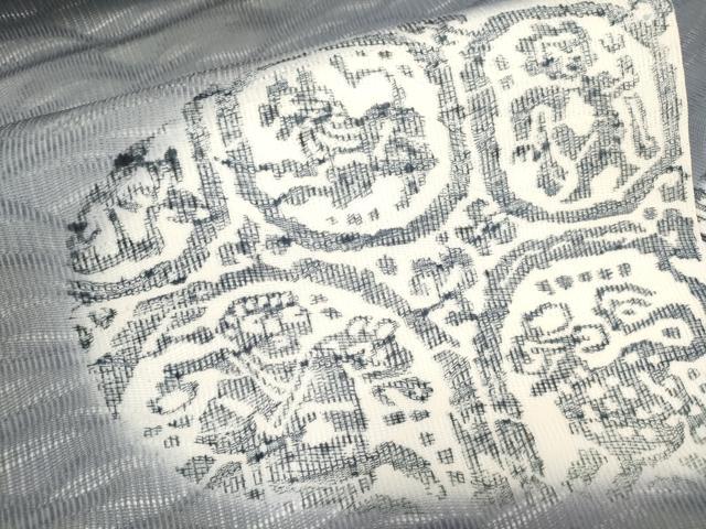 平和屋着物＊夏物　九寸名古屋帯　エジプト壁画文様　正絹　逸品　未使用　CABL1266tx