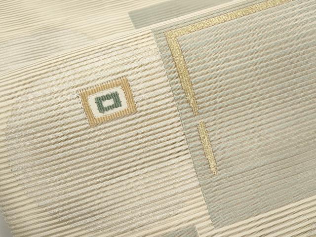 平和屋着物＊夏物　八寸名古屋帯　絽綴れ　色紙丸文　金銀糸　正絹　逸品　CABL1270tx