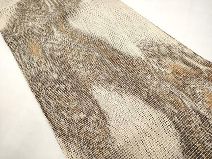 平和屋着物＊夏物　八寸名古屋帯　羅　抽象文　正絹　逸品　CABL1271tx