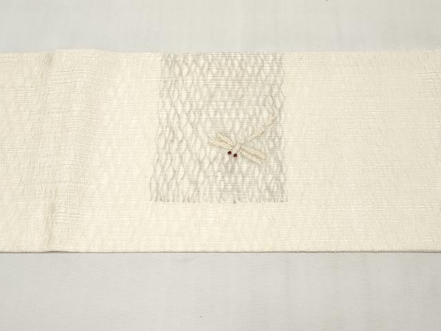 平和屋着物＊夏物　九寸名古屋帯　すくい織　トンボ　正絹　逸品　CABL1275tx