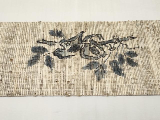 平和屋着物＊夏物　九寸名古屋帯　作家物　手描き　紬地　成り物　正絹　逸品　CABL1276tx