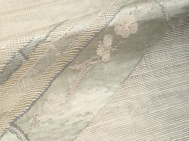 平和屋着物＊夏物　八寸名古屋帯　梅　竹　金銀糸　正絹　逸品　CABL1279tx