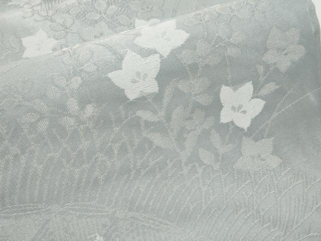 平和屋着物＊夏物　六通柄袋帯　籬草花文　銀糸　正絹　逸品　CABL1285tx