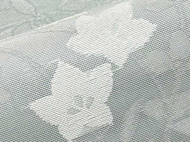 平和屋着物＊夏物　六通柄袋帯　籬草花文　銀糸　正絹　逸品　CABL1285tx
