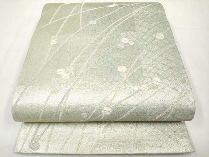 平和屋着物＊夏物　六通柄袋帯　枝花文　金銀糸　正絹　逸品　CABL1286tx