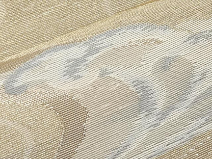 平和屋着物＊夏物　六通柄袋帯　立波文　金糸　正絹　逸品　CABL1292tx