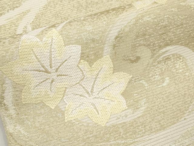 平和屋着物＊夏物　西陣　川島織物　六通柄　本袋帯　唐織　竜田川　金糸　正絹　逸品　CABL1297tx