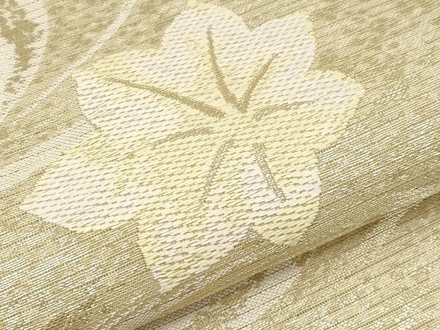 平和屋着物＊夏物　西陣　川島織物　六通柄　本袋帯　唐織　竜田川　金糸　正絹　逸品　CABL1297tx