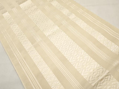 平和屋着物＊夏物　本場筑前博多織　八寸名古屋帯　紗献上　肌色　正絹　逸品　CABL1310tx