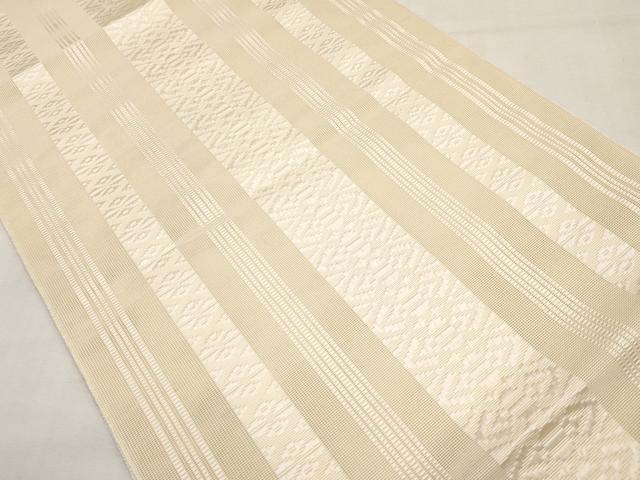 平和屋着物＊夏物　本場筑前博多織　八寸名古屋帯　紗献上　肌色　正絹　逸品　CABL1310tx