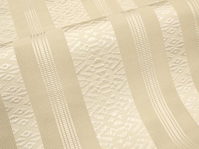 平和屋着物＊夏物　本場筑前博多織　八寸名古屋帯　紗献上　肌色　正絹　逸品　CABL1310tx