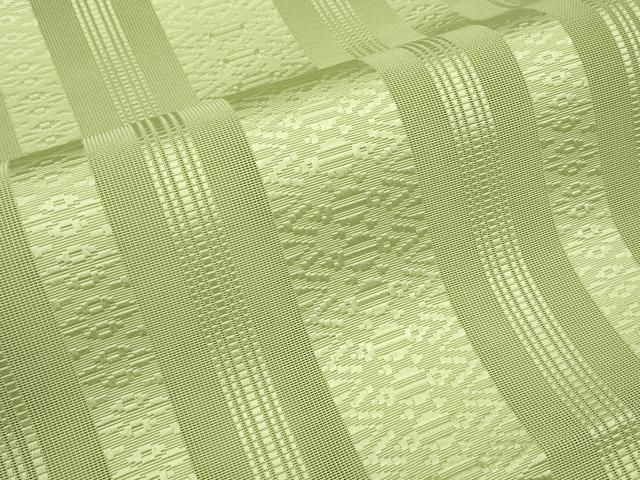 平和屋着物＊夏物　本場筑前博多織　八寸名古屋帯　紗献上　苗色　正絹　逸品　CABL1311tx