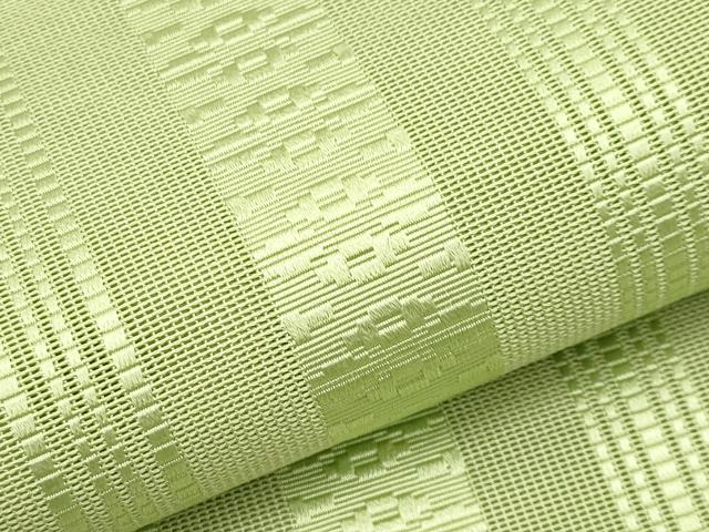 平和屋着物＊夏物　本場筑前博多織　八寸名古屋帯　紗献上　苗色　正絹　逸品　CABL1311tx