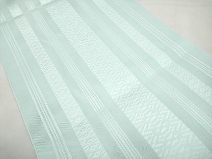 平和屋着物＊夏物　八寸名古屋帯　博多織　紗献上　藍白色　CABL1325tx