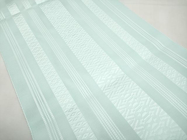 平和屋着物＊夏物　八寸名古屋帯　博多織　紗献上　藍白色　CABL1325tx
